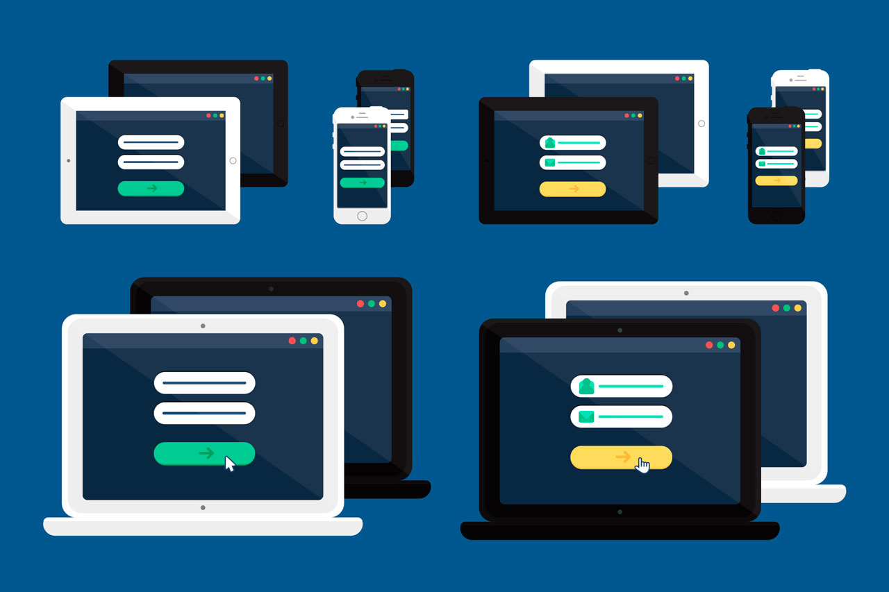 Screenshots of the dashboard project showing desktop version